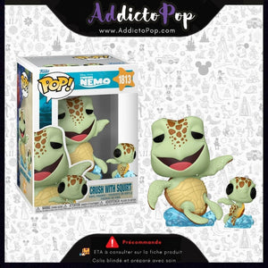 Funko Pop! Disney Pixar Le Monde de Nemo [1813] - Crush with Squirt (Sayings) 🕓[ETA:11/2026]