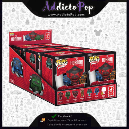 Funko Pop! Mystery Warner Bros Horror – Carton Scellé de 6 Modèles Aléatoires (Chase Possible 1/72 + Worldwide Chase Possible)