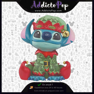 Jim Shore Disney Stitch Elf – Grande Figurine de Noël 38 cm