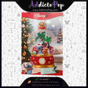 Disney Stitch & Friends – Boule à Neige de Noël Lumineuse LED à Paillettes 31 cm