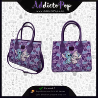 Sac à Main Similicuir - Stitch & Angel (Disney) Ohana Mauve - 30x16x33,5cm (Exclusive)