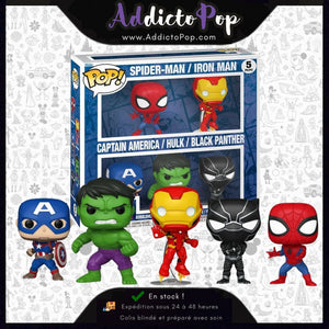 Funko Pop! MARVEL [5-Pack] – Spider-Man/Iron Man/Captain America/Hulk/Black Panther