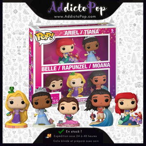 Funko Pop! Disney Ultimate Princess [5-Pack] – Ariel/Tiana/Belle/Rapunzel/Moana
