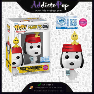 Funko Pop! Peanuts [2096] - Snoopy & Woodstock (Flocked) (Special Edition)