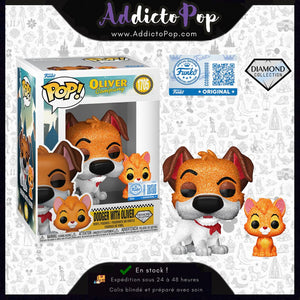 Funko Pop! Oliver & Company [1705] - Dodger with Oliver (Diamond) (Special Edition)