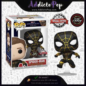 Funko Pop! Marvel Spider-Man No Way Home [1073] - Spider-Man Unmasked Black Suit (GITD Chase) (Special Edition)