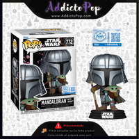 Funko Pop! Star Wars Impressions [772] - Mandalorian with Grogu (Special Edition)