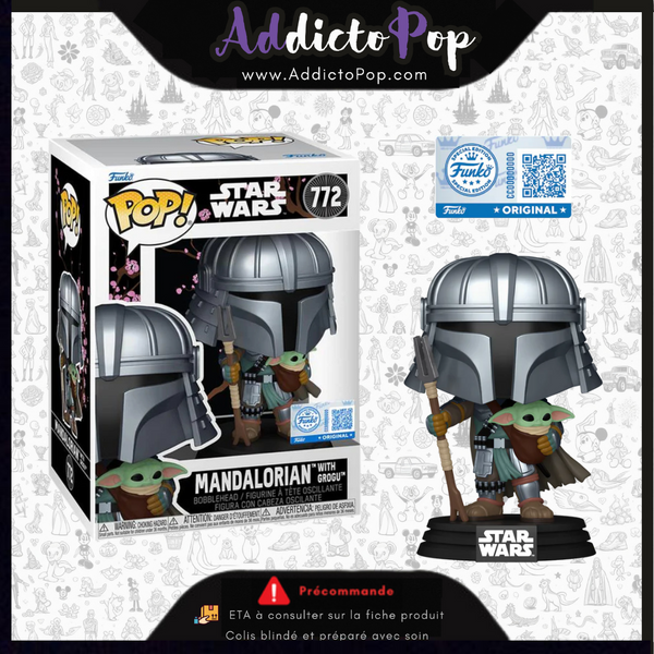 Funko Pop! Star Wars Impressions [772] - Mandalorian with Grogu (Special Edition)