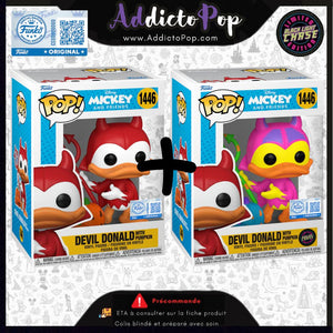 Funko Pop! Mickey &amp; Friends [1446] - Devil Donald with Pumpkin (Common + Chase) (Special Edition)