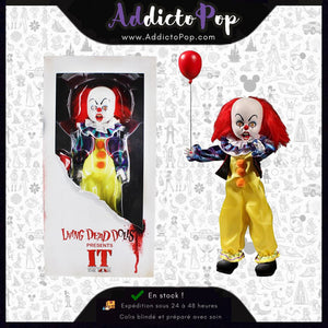 Ça (IT) 1990 – Poupée Living Dead Dolls Pennywise (Grippe-Sou) 25 cm | Mezco Toyz