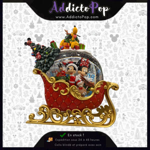 Disney – Traîneau de Noël Mickey & Friends avec Boule à Neige et Paillettes | (Exclusive Costco)