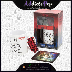 Stranger Things - Coffret cadeau : tasse, sous-verre et porte-clés