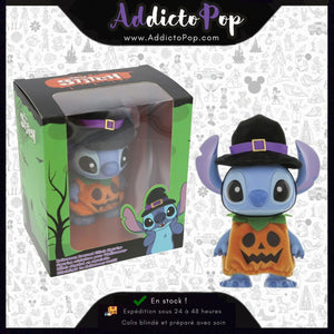 Disney Stitch – Figurine Halloween Citrouille avec Chapeau de Sorcière – Enesco