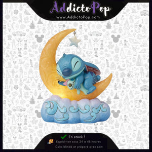 Disney Stitch & Scrump – Figurine sur Croissant de Lune Lumineux – Disney Traditions Enesco