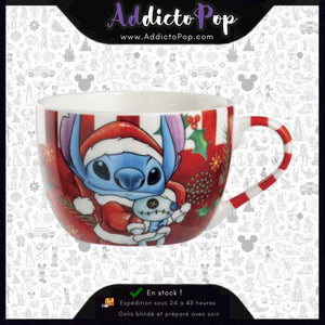 Disney Stitch – Tasse Petit-Déjeuner de Noël Rouge 520 ml – Egan