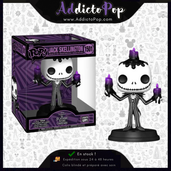 Funko Pop! Disney The Nightmare Before Christmas [1501] - Jack Skellington (Halloween 2024) (Lights Up!) (Contains Batteries)