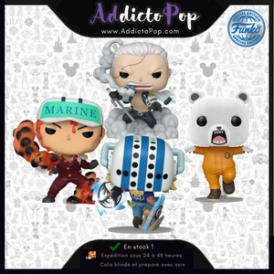 Funko Pop! One Piece 2025 - Bepo (Flocked) (Special Edition) + Killer (Special Edition) + Sakazuki (Admiral Akainu) (Special Edition) + Smoker (Special Edition)