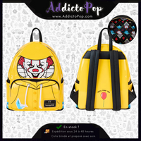 Loungefly Warners Bros IT - Sac à dos IT Pennywise Raincoat Cosplay