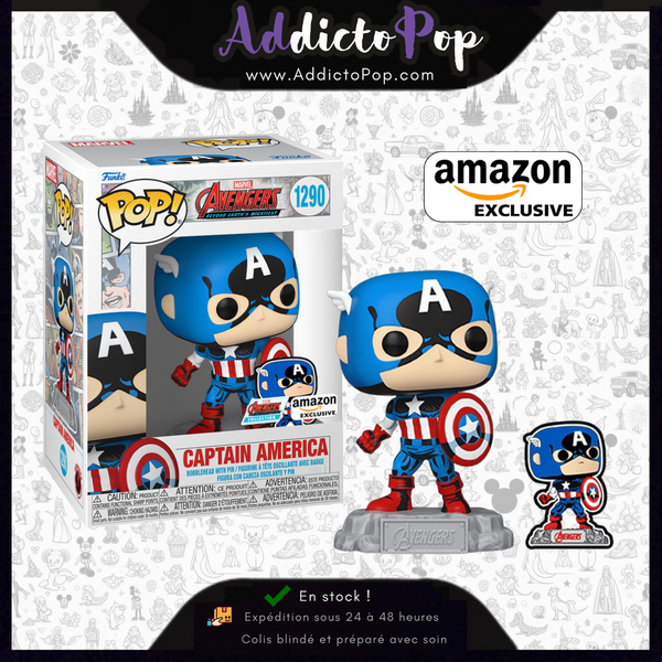 Funko Pop! Marvel Avengers [1290] - Captain America with Pin's (Special Edition)