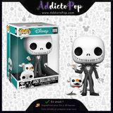 Funko Pop! Disney L´étrange Noël de Mr. Jack [809] - Jack Skellington with Zero 10"