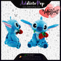 Peluche Disney Stitch avec Rose - 25cm (Saint Valentin 2025)