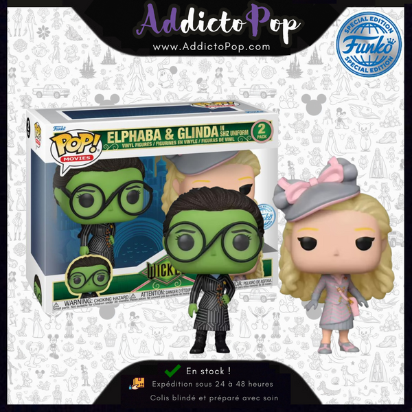 Funko Pop! Wicked [2-Pack] - Elphaba & Glinda in Shiz Uniform (Special Edition)