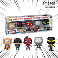 [Boîte endommagée] Funko Pop! Marvel [5-Pack] - Prodigy, The Hornet, Prince of Arachne, Spider Armor MK I & Spider Armor MK II (Amazon Exclusive)