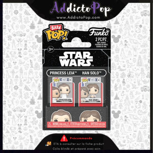Funko Bitty Pop! Star Wars Episode V : L'Empire contre-attaque [2-Pack] - Princess Leia/Han Solo