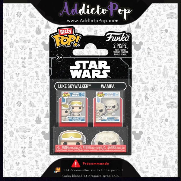 Funko Bitty Pop! Star Wars Episode V : L'Empire contre-attaque [2-Pack] - Luke Skywalker/Wampa