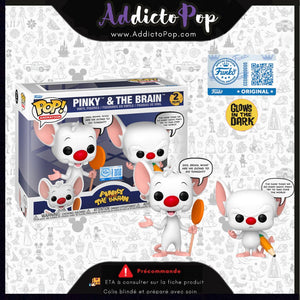 Funko Pop! Pinky & The Brain [2-Pack] - Pinky & The Brain (GITD) (Special Edition) 🕓[ETA:12/2025]