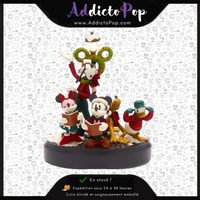 Figurine musicale de Noël vintage Mickey et ses amis (Son & Lumiére) (Disney Store Exclusive)