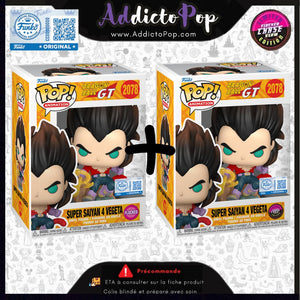 Funko Pop! Dragon Ball GT [2078] - Super Saiyan 4 Vegeta (Flocked) (Commune + GITD Chase) (Special Edition) 🕓[ETA:10/2025]