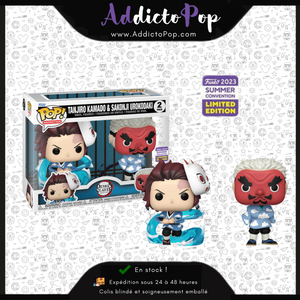 Funko Pop! Demon Slayer [2-Pack] - Tanjiro Kamado & Sakonji Urokodaki (2023 Summer Convention Exclusive)