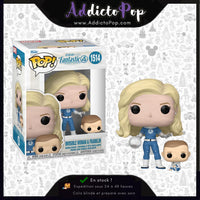 Funko Pop! MARVEL Les 4 Fantastiques (Premiers Pas) [1514] - Invisible Woman & Franklin