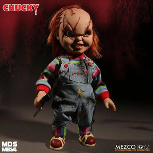 MezcoToys Bride of Chucky – Poupée MDS Mega Scale Talking Scarred Chucky 38 cm with Sound