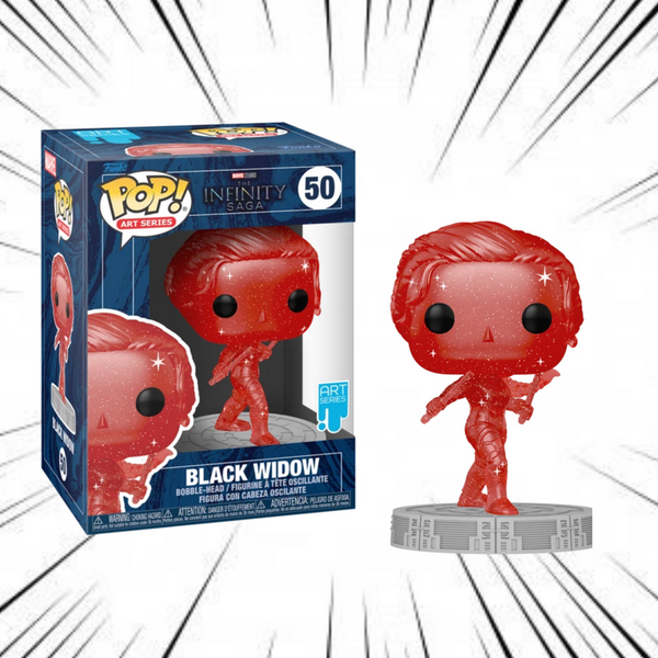 Funko Pop! Marvel The Infinity Saga [50] - Black Widow (RedColor) Artist Series W/ Case