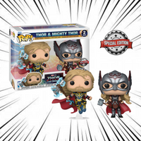 Funko Pop! Marvel Thor 4 : Love & Thunder [2-Pack] - Thor & Mighty Thor (Special Edition)