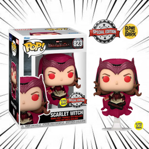 Funko Pop! Marvel WandaVision [823] - Scarlet Witch with Darkhold Book Glow in the Dark (Special Edition) 