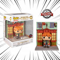 Funko Pop! Harry Potter [142] - Ron Weasley with Quality Quidditch Supplies Diagon Alley Diorama Deluxe (Special Edition)