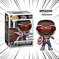 Funko Pop! Marvel Falcon and The Winter Soldier [818] - Captain America (Sam Wilson) with Shield, Year of The Shield (Amazon Exclusive)