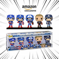 [Boîte endommagée] Funko Pop! Marvel Year Of The Shield [5-Pack] - Captain America Through the Ages (Amazon Exclusive)