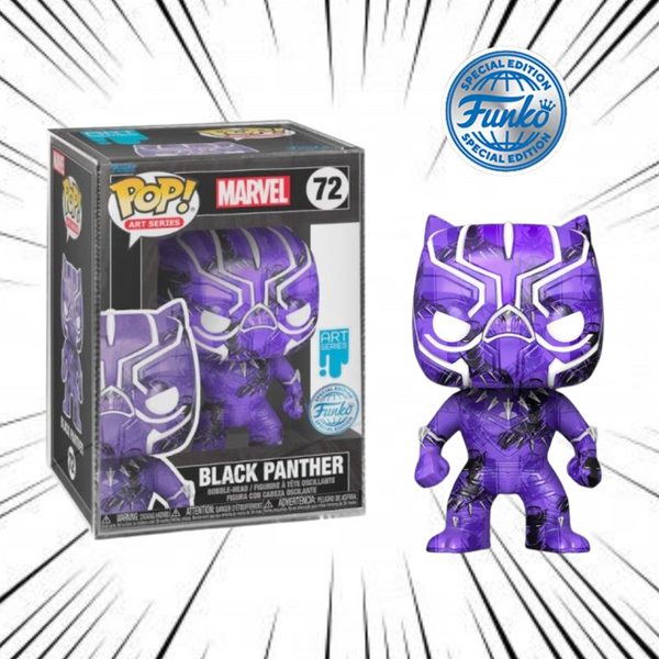 Funko Pop! Marvel [72] - Black Panther Art Series w/ Hard Stack (Special Edition)