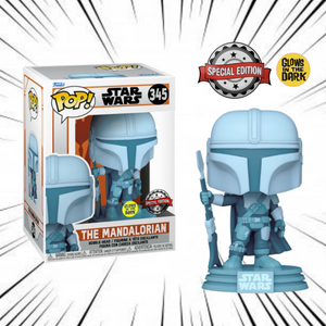 Funko Pop! Star Wars The Mandalorian [345] - The Mandalorian Hologram Glow in the Dark (Special Edition) 