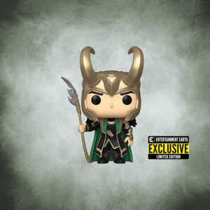 Funko Pop! Marvel Avengers [985] - Loki with Scepter Glow In The Dark (Entertainment Earth Exclusive)